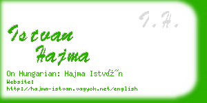 istvan hajma business card